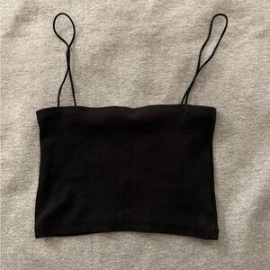 Zara Black Spaghetti Strap Tube Top